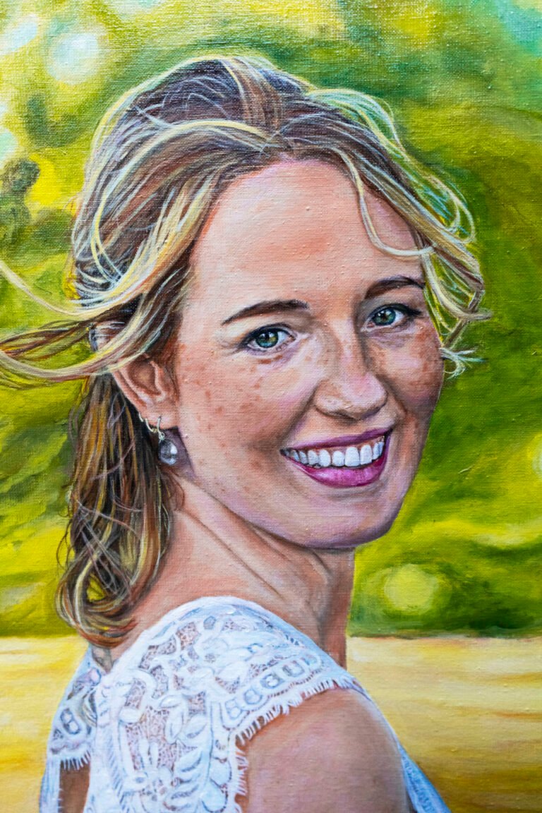 8 Comissioned work, Portrait _Silvie_ 65 x 50 oil on canvas, werk in opdracht